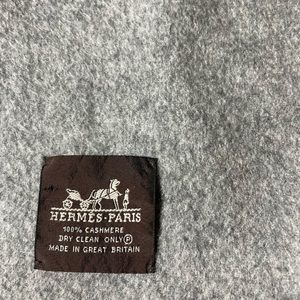 Hermes Gray Cashmere Blanket